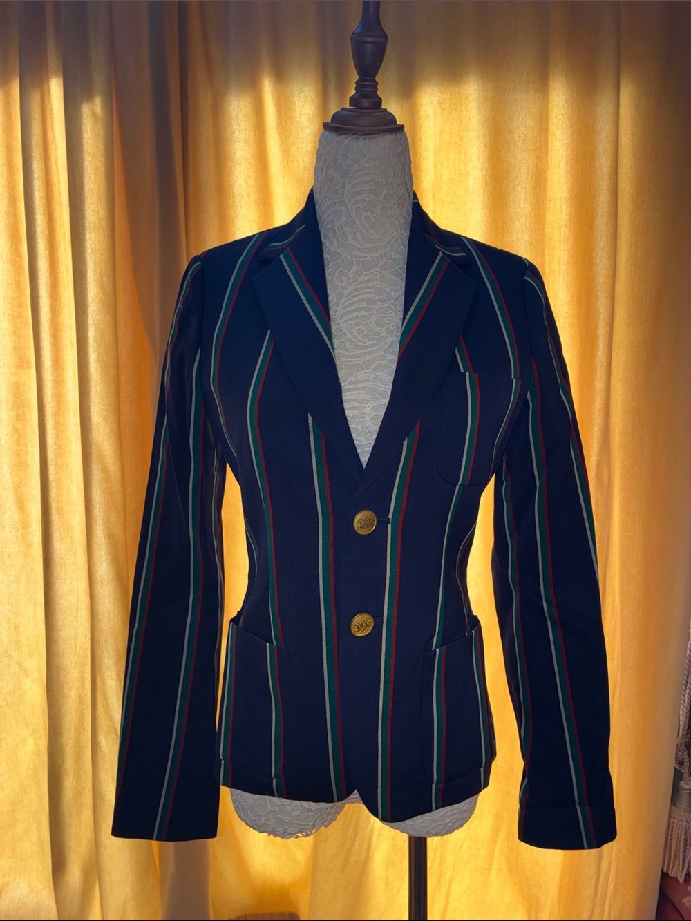Polo Ralph Lauren Navy Striped Blazer Jacket- size 4